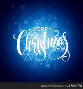 Merry christmas handwritten text on background with snowflakes. Vector illustration. Merry christmas handwritten text on background with snowflakes. Vector illustration EPS10
