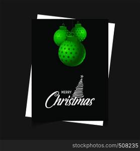 Merry Christmas Hanging Ball Poster Template. Vector EPS10 Abstract Template background