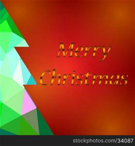 Merry christmas Happy new year triangle pine tree design.. Happy new year 2017 holiday decoration greeting card or poster design with colorful triangle christmas pine treel illustration. EPS10 vector.