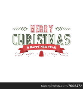 merry christmas label. merry christmas label and badge theme vector illustration