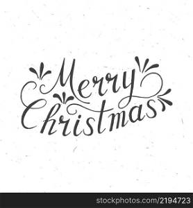Merry Christmas Lettering Design. Vector illustration. Element for congratulation cards, banners and flyers. Congratulation concept.. Merry Christmas Lettering Design