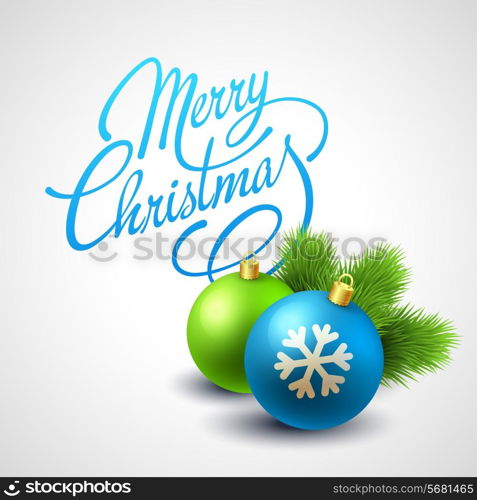 Merry Christmas Lettering Design. Vector illustration. EPS 10