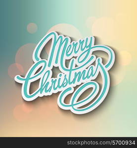 Merry Christmas Lettering Design. Vector illustration. EPS 10