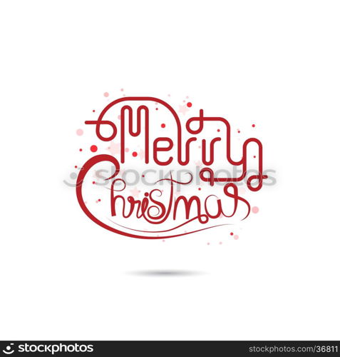 Merry Christmas lettering icon abstract background.Vector illustration