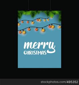 Merry Christmas Lighting Background. Vector EPS10 Abstract Template background