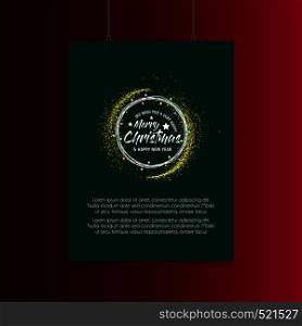 Merry Christmas lights burst background. Vector EPS10 Abstract Template background
