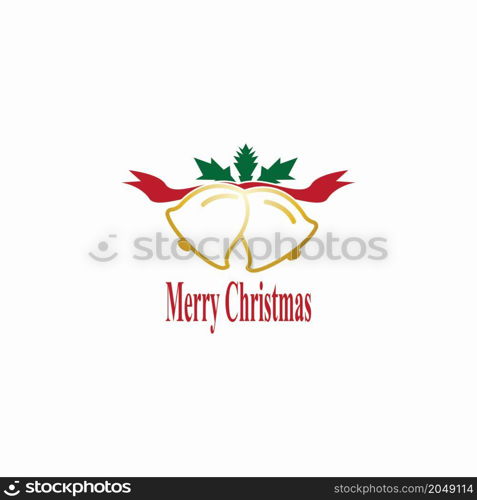 Merry christmas logo vector template