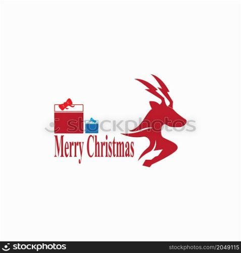 Merry christmas logo vector template