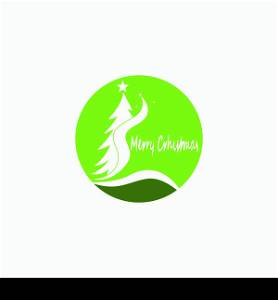 Merry christmas logo vector template