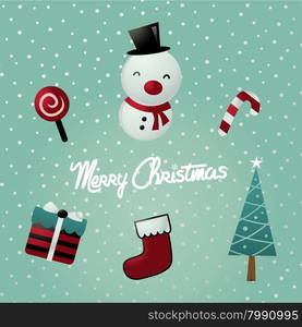 merry christmas. merry christmas celebration theme vector art illustration