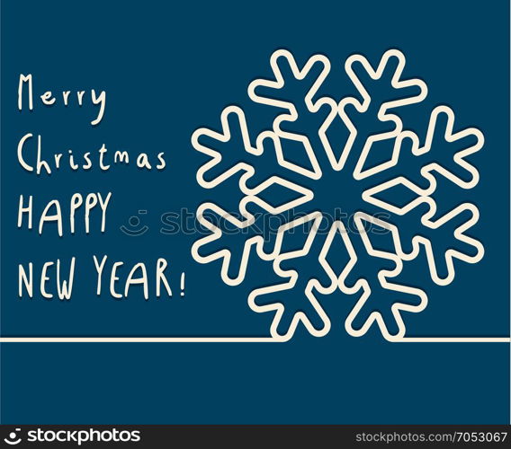 Merry Christmas New Year. Merry Christmas and Happy New Year greeting card. Christmas background with place for text. Vector illustration.