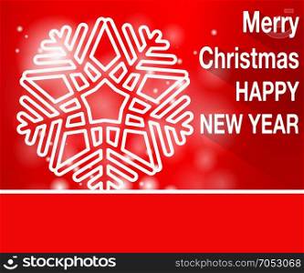 Merry Christmas New Year. Merry Christmas and Happy New Year greeting card. Christmas background with place for text. Vector illustration.