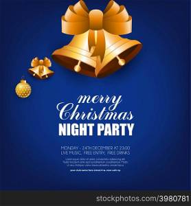Merry Christmas Night Party Background