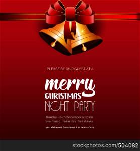 Merry Christmas Night Party Background. Vector EPS10 Abstract Template background