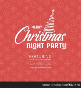 Merry Christmas Night Party snowflake Pink background. Vector EPS10 Abstract Template background