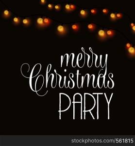 Merry Christmas Party Glowing Background. Vector EPS10 Abstract Template background
