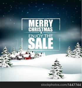 Merry Christmas sale background.Vector