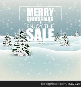 Merry Christmas sale background.Vector