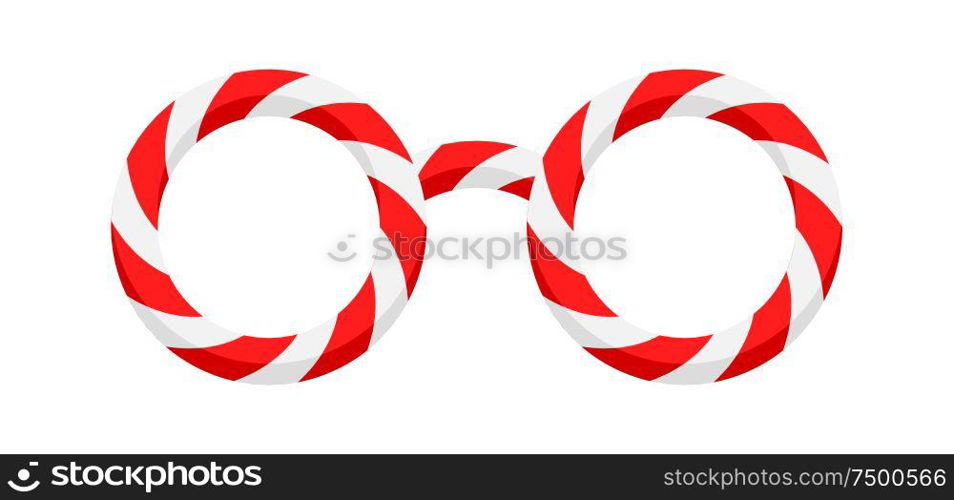 Merry Christmas striped patterned glasses. Accessory for festival and party.. Merry Christmas striped patterned glasses.