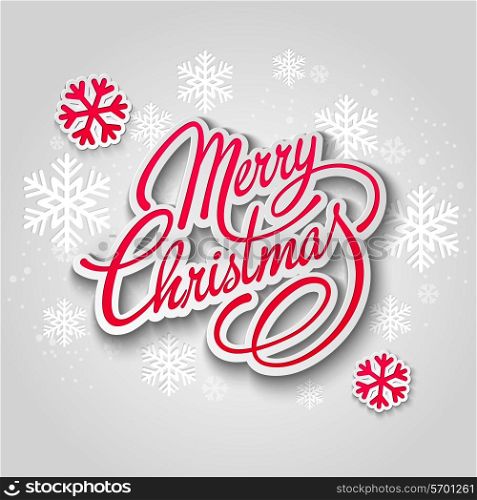 Merry Christmas tree greeting card. Paper design. Vector illustration. EPS 10