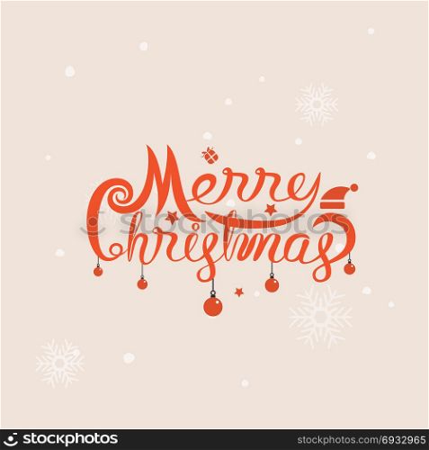 Merry Christmas Typographical Design Elements.Merry Christmas vector text calligraphic lettering design card template.Creative typography for Holiday greeting Poster.Calligraphy font style banner.Vector illustration