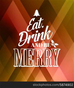Merry christmas typography . Merry christmas typography poster with christmas tree