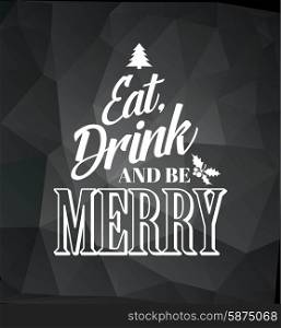 Merry christmas typography . Merry christmas typography poster with christmas tree