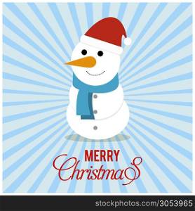 Merry Christmas typography with santa clause and creative design vector