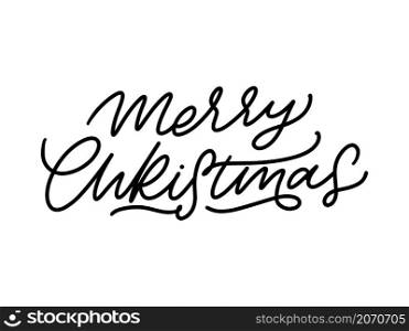 Merry Christmas vector brush lettering. Hand drawn modern brush calligraphy isolated on white background. Christmas vector ink illustration.. Merry Christmas vector brush lettering. Hand drawn modern brush calligraphy isolated on white background. Christmas vector ink illustration. Creative typography for Holiday greeting cards, banner