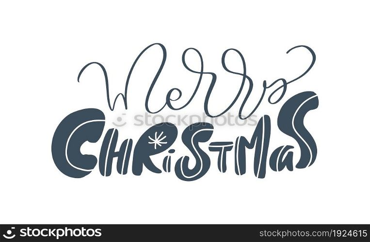 Merry Christmas vector hand drawn lettering brush calligraphy text isolated on white background. Text for cards invitations, templates. Stock illustration.. Merry Christmas vector hand drawn lettering brush calligraphy text isolated on white background. Text for cards invitations, templates. Stock illustration