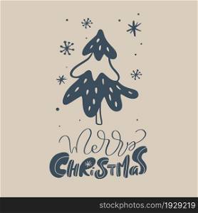 Merry Christmas vector monoline calligraphic lettering text and xmas doodle scandinavian elements. Greeting card for winter holiday xmas and Happy New Year.. Merry Christmas vector monoline calligraphic lettering text and xmas doodle scandinavian elements. Greeting card for winter holiday xmas and Happy New Year