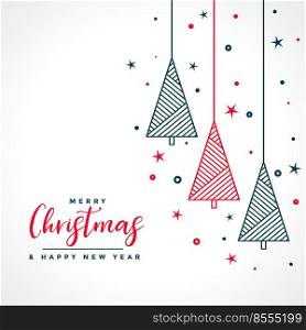 merry christmas white background with red and black tree