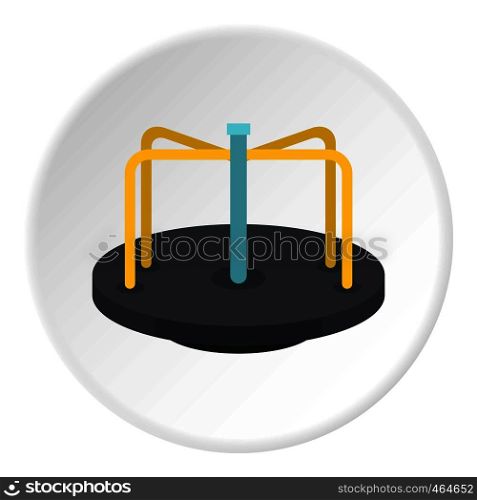Merry go round icon in flat circle isolated vector illustration for web. Merry go round icon circle