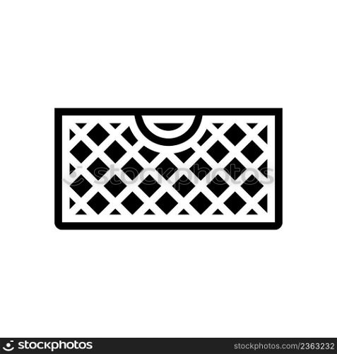 mesh basket glyph icon vector. mesh basket sign. isolated contour symbol black illustration. mesh basket glyph icon vector illustration