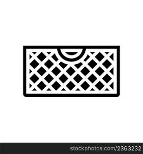 mesh basket glyph icon vector. mesh basket sign. isolated contour symbol black illustration. mesh basket glyph icon vector illustration