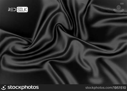 Mesh Black silk in realistic style. Black background fabric design. Realistic vector. Mesh Black silk in realistic style. Black background fabric design. Realistic vector EPS 10
