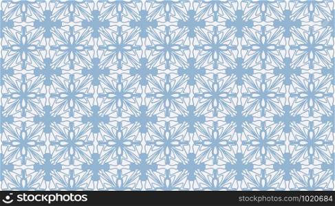 Mesh seamless ornament. Geometric black and blue pattern. Vector background