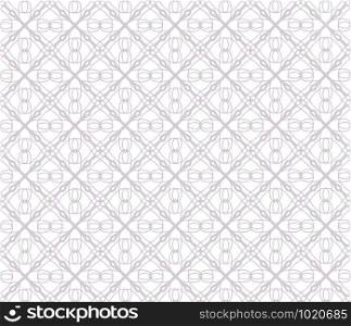 Mesh seamless ornament. Geometric pink and white pattern. Vector background