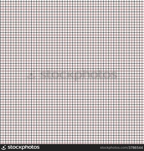 Mesh seamless vector pattern with single and double dashed lines. Repeat background with geometrical array in black and red. Seamless mesh pattern in black and red