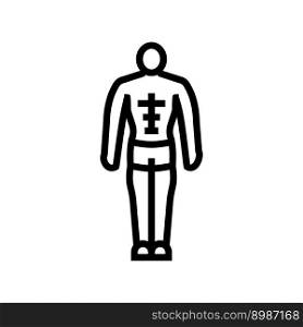 mesomorph male body type line icon vector. mesomorph male body type sign. isolated contour symbol black illustration. mesomorph male body type line icon vector illustration
