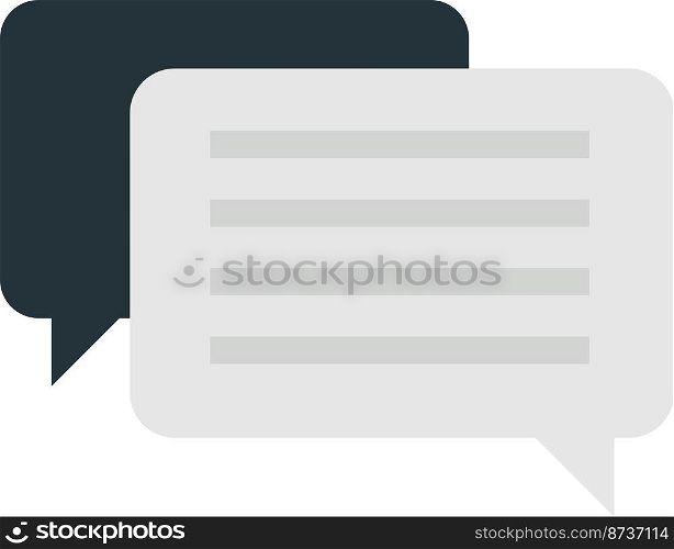 Message boxes and chats illustration in minimal style isolated on background