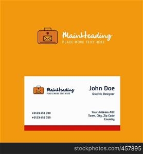 Message briefcase logo Design with business card template. Elegant corporate identity. - Vector