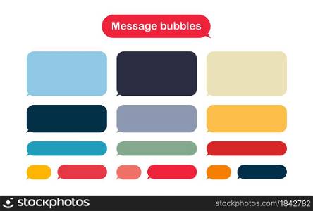 Message bubbles design template for messenger chat. Message bubbles design template for messenger chat.