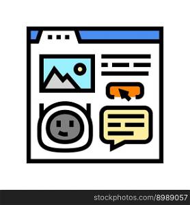 message chat bot color icon vector. message chat bot sign. isolated symbol illustration. message chat bot color icon vector illustration