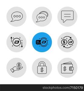 message , chat ,conversation , money , dollar , wallet , lock , help , crypto currency , icon, vector, design, flat, collection, style, creative, icons