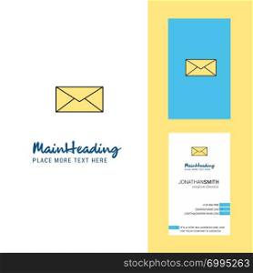 Message Creative Logo and business card. vertical Design Vector