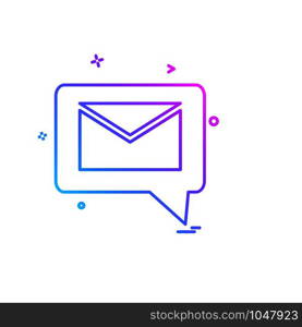 Message icon design vector