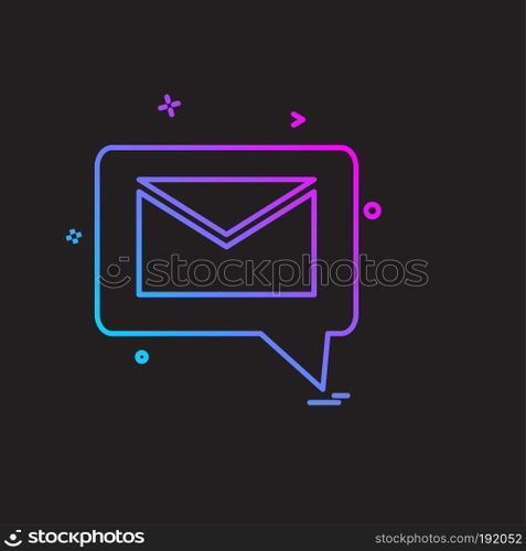 Message icon design vector 