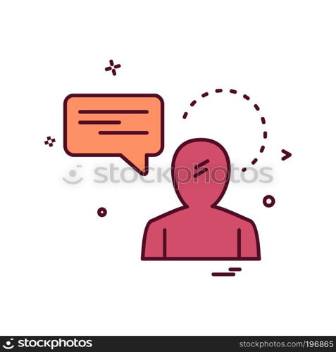 Message icon design vector