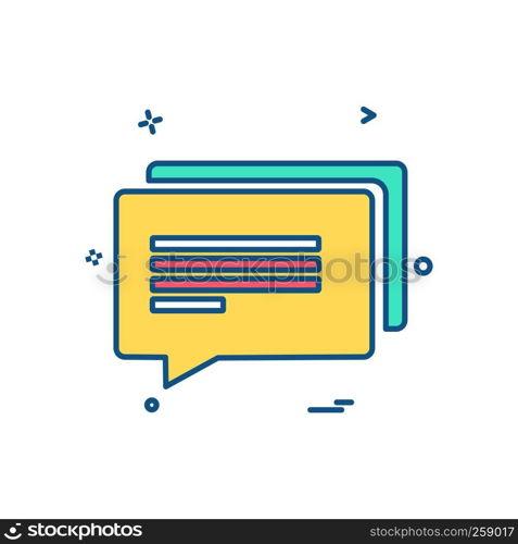 Message icon design vector